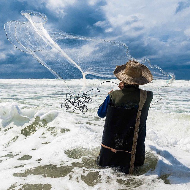 “Quando se pesca um sonho." — 1x1 em papel 310g fibre rag.